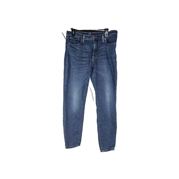 J. Crew Jeans High Rise Skinny Women’s Size 31 Blue Denim - Picture 2 of 7